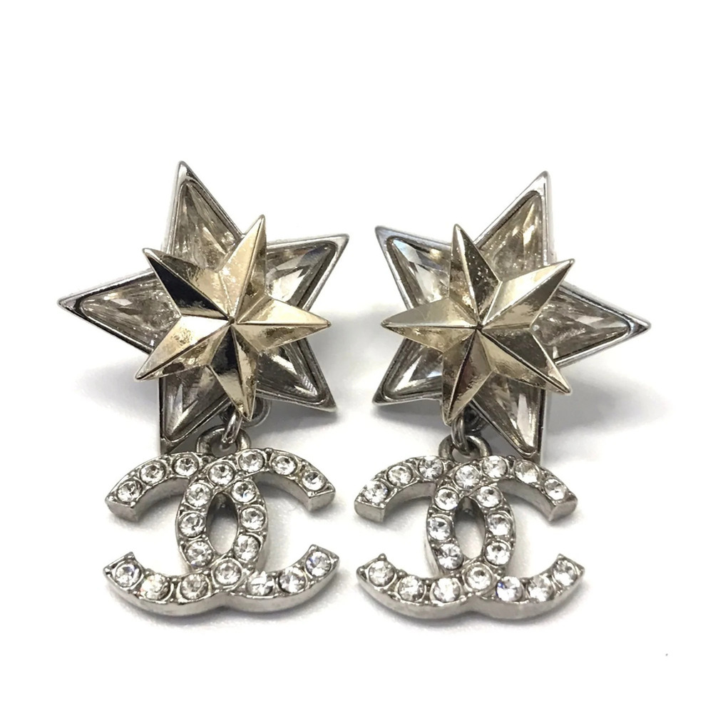 CHANEL Authentic Gold Logo Earrings - Picture 1 of 6